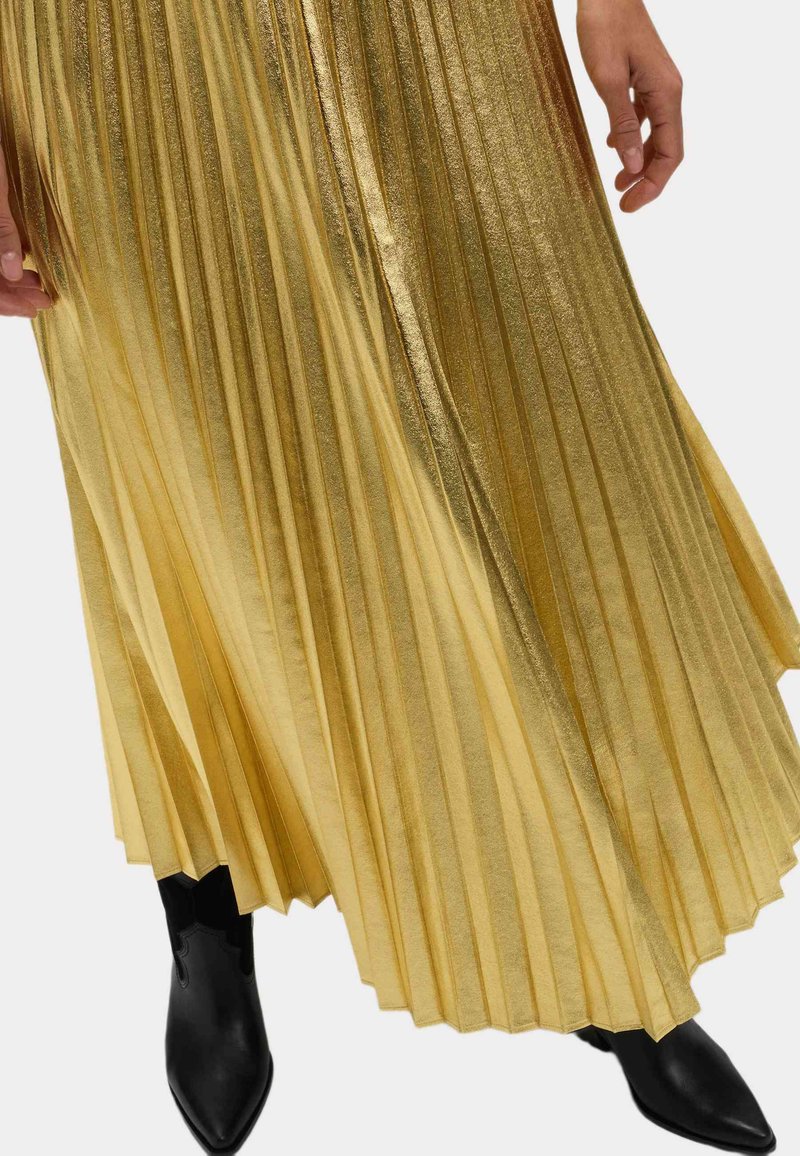 ONLY Carmakoma CARSHIVER PLISSE SKIRT - Jupe plissée - silver/argenté