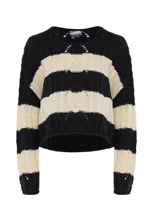 DreiMaster, DREIMASTER PULLOVER MIT STREIFEN - Trui - wollweiss schwarz