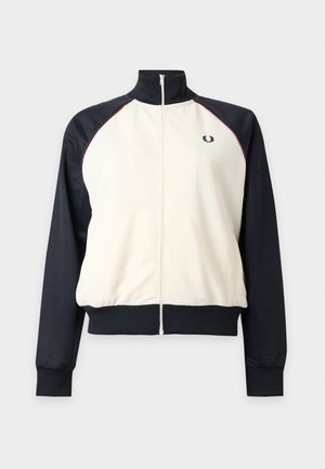 Fred Perry, COLOUR BLOCK TRACK - Sweat zippé - ecru