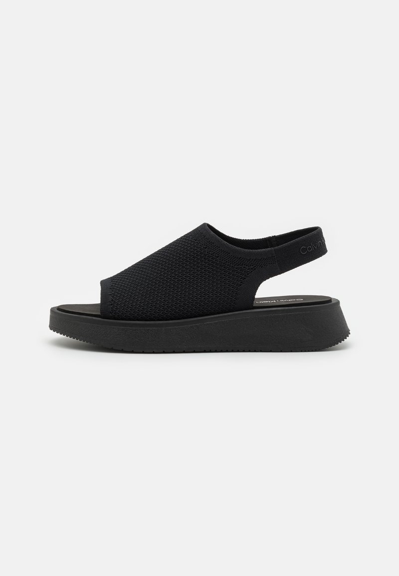 Calvin Klein Jeans SLING - Platform sandals - triple black/black ...