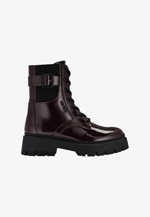 Esprit, MILLIE LACE UP MID - Botines con plataforma - dark red