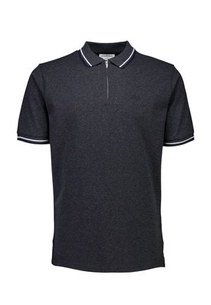 WITH ZIP - Poloshirt - charcoal