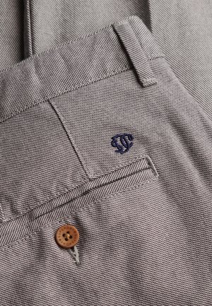 Superdry & Co, SUPERDRY PREMIUM TEXTURED REGULAR CHINOS. - Chino - textured grey