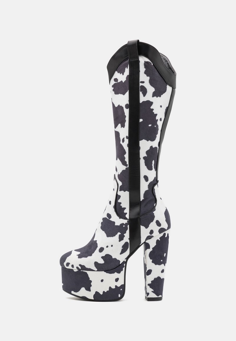 LAMODA COWGIRL - Cowboy-/Bikerboot - black/white/schwarz - Zalando.at