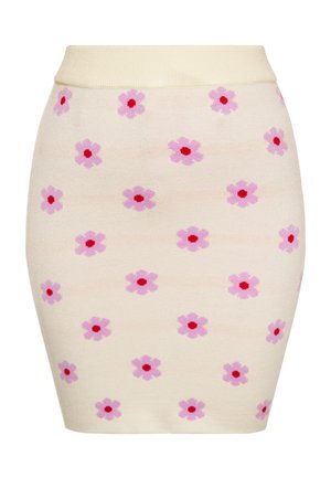 myMo, Minirock - creme lila rot