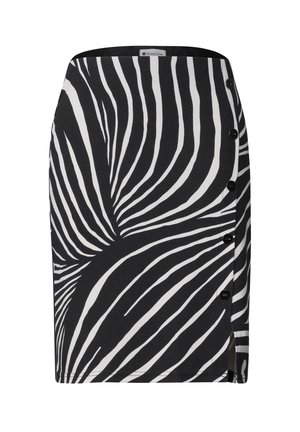 Street One, KNEE-LENGTH SKIRT IN WRAP LOOK - Jupe portefeuille - black
