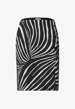 Street One, KNEE-LENGTH SKIRT IN WRAP LOOK - Gonna a portafoglio - black