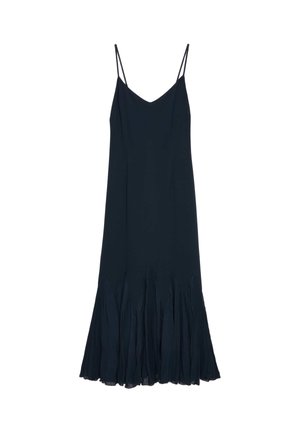 Marks & Spencer, V-NECK PLEAT DETAIL MAXI SLIP DRESS. - Maxikjoler - dark navy