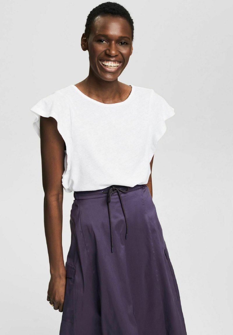 Damen T-Shirts | Esprit T-Shirt basic white/weiß - FJ77056 Damen T-Shirts | Esprit T-Shirt basic white/weiß - FJ77056