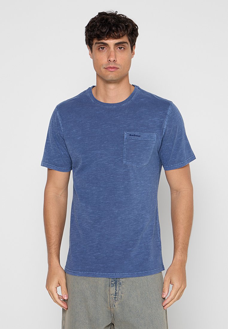 Barbour International T-shirt basic donkerblauw denim
