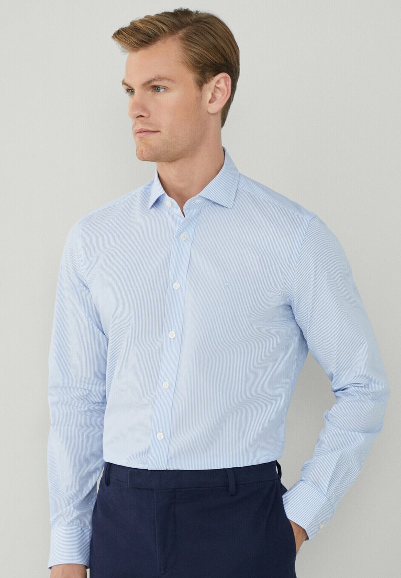 Hackett London ESSENTIAL FINE BENGAL STRIPE - Camicia - sky blue