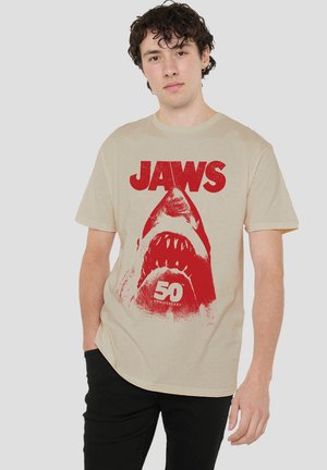 JAWS RED SHARK POSTER - Print T-shirt - sand