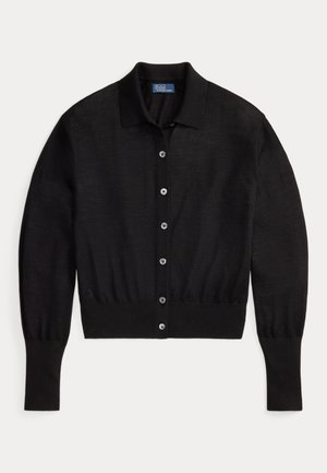 Polo Ralph Lauren, POLO-COLLAR WOOL BLOUSON CARDIGAN - Cardigan - polo black