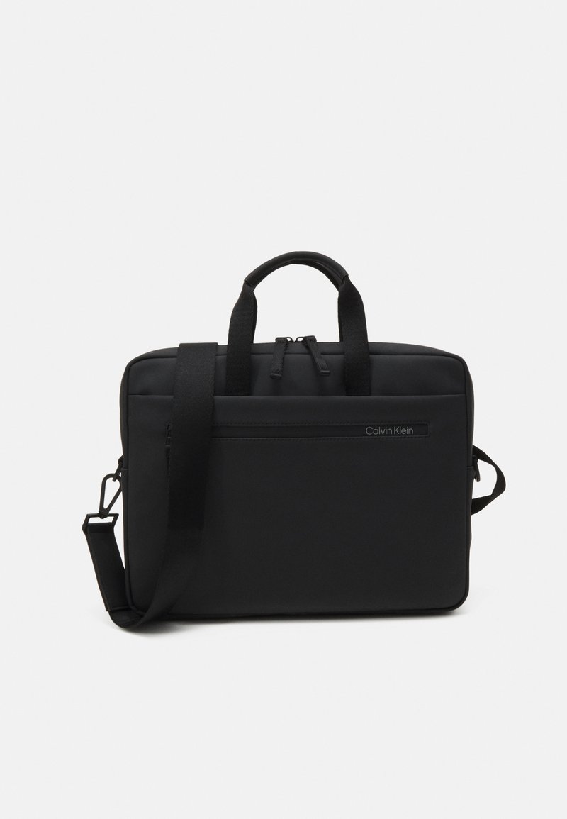 Calvin Klein RUBBERIZED SLIM CONV BAG UNISEX - Sac ordinateur - black