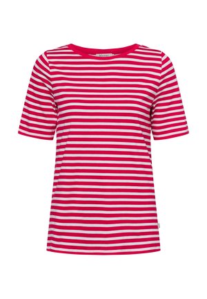 T-Shirt print - rot weiß