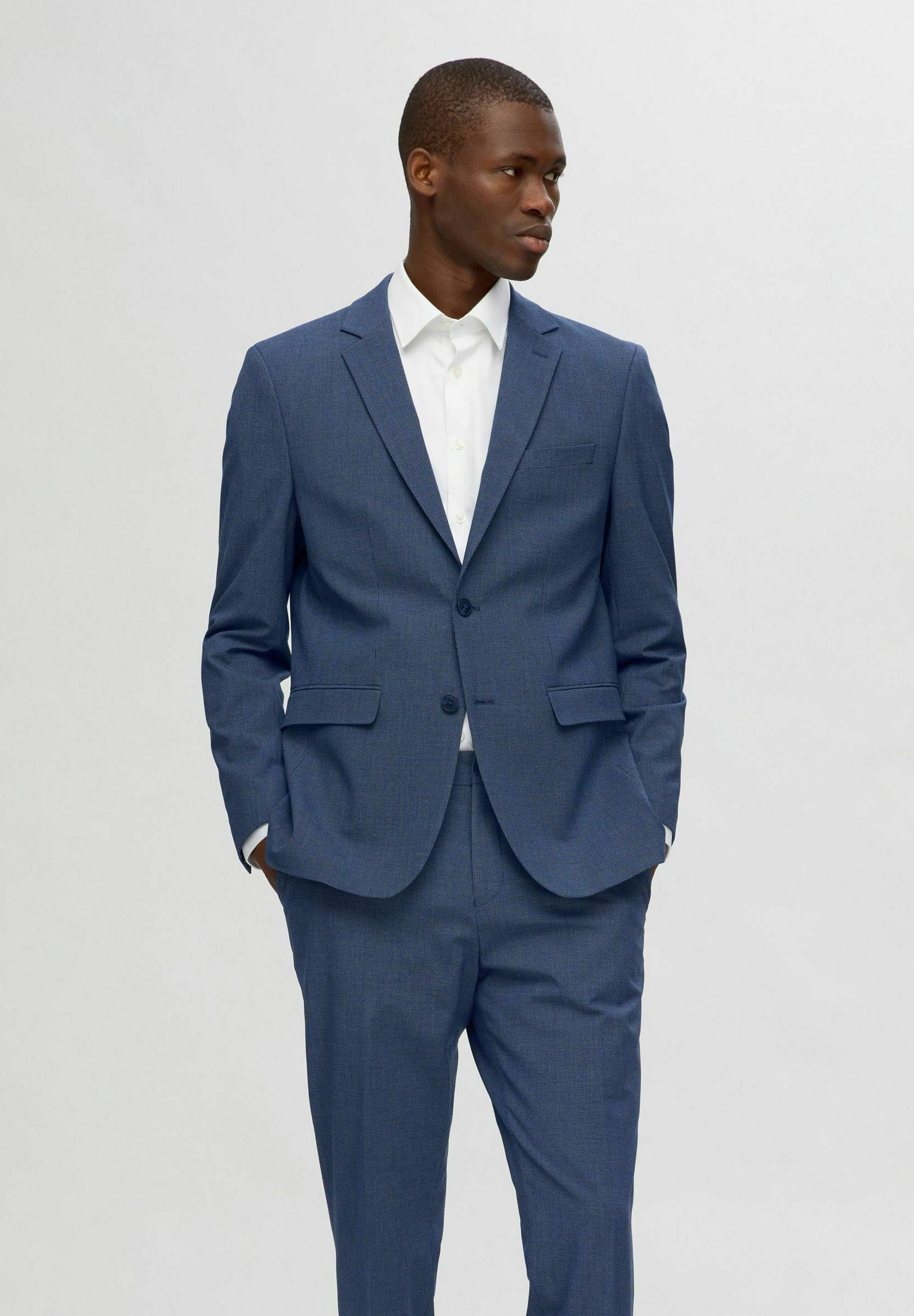 Selected Viscose Blend Slim Fit - Suit jacket - dark blue - Zalando Selected Viscose Blend Slim Fit - Suit jacket - dark blue - Zalando