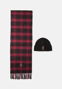 BOX UNISEX SET - Schal - black/red