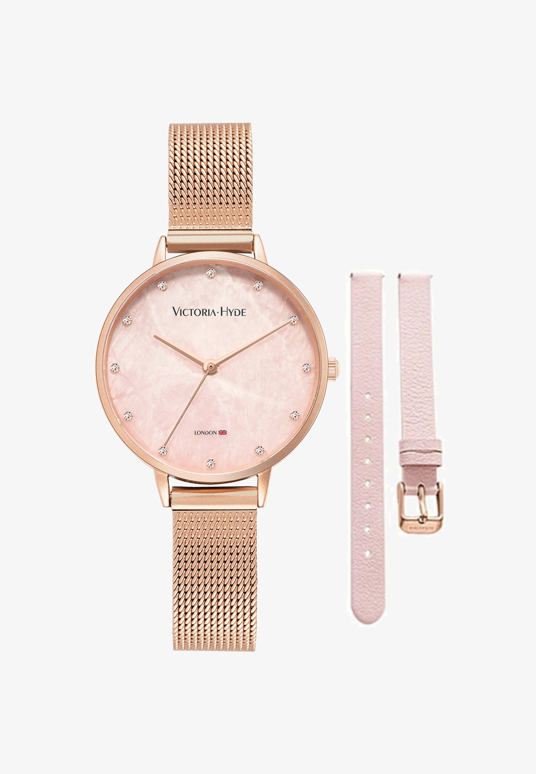 Victoria Hyde Damenuhr Rosa Armband Uhr Rosegold Set Victoria