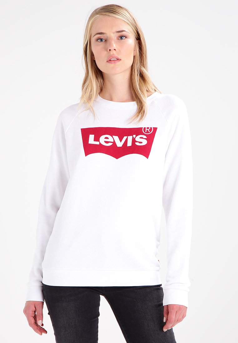 Levi's® RELAXED GRAPHIC CREW - Sweatshirt - better batwing white/white ...