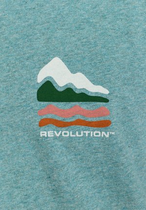 REVOLUTION, REVOLUTION PRINTED T-SHIRT - T-shirts print - turquoise