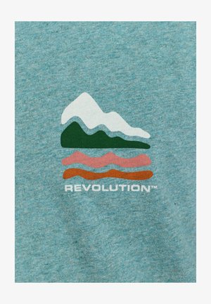 REVOLUTION, REVOLUTION PRINTED T-SHIRT - T-shirt con stampa - turquoise