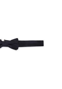 Papillon nero realizzato in tessuto testurizzato, con una forma classica e una finitura liscia, dotato di una fascia regolabile per il massimo comfort.
