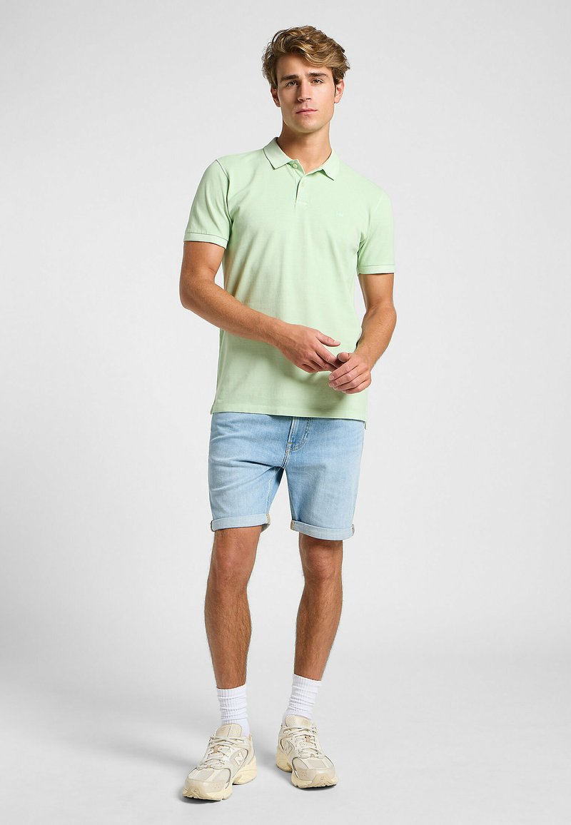 Lee Poloshirt groen gemêleerd Lee Poloshirt groen gemêleerd