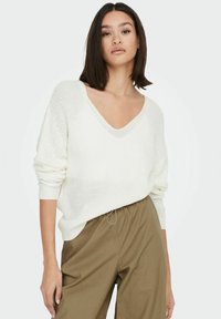JDY JUSTY MAYA - Pullover - cloud dancer