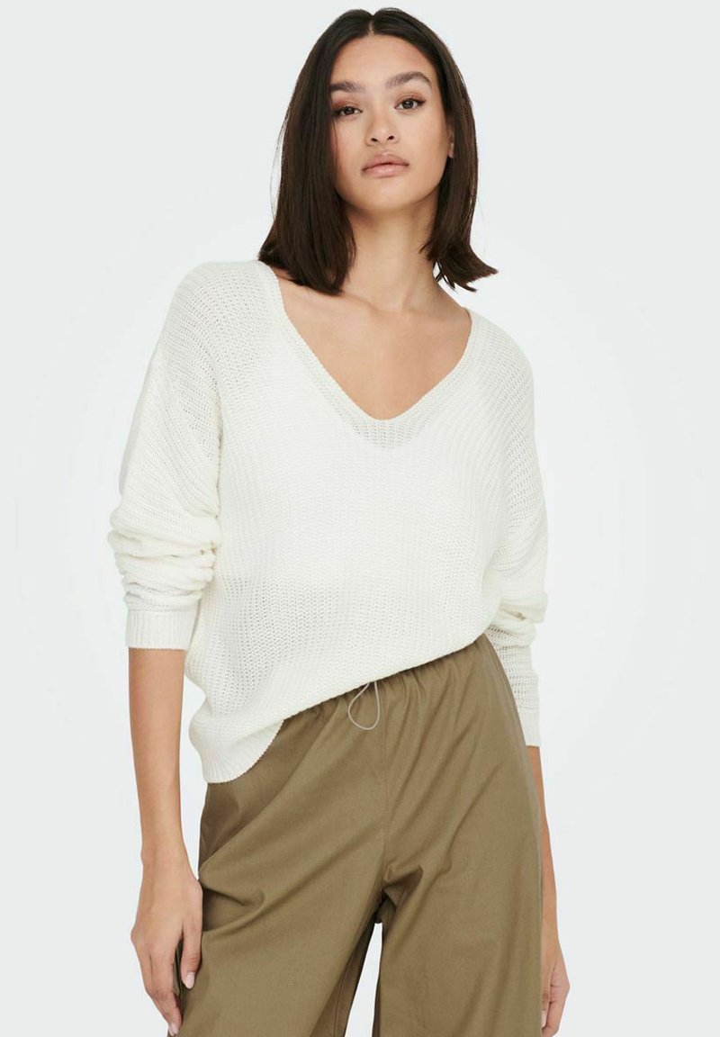JDY JUSTY MAYA - Pullover - cloud dancer