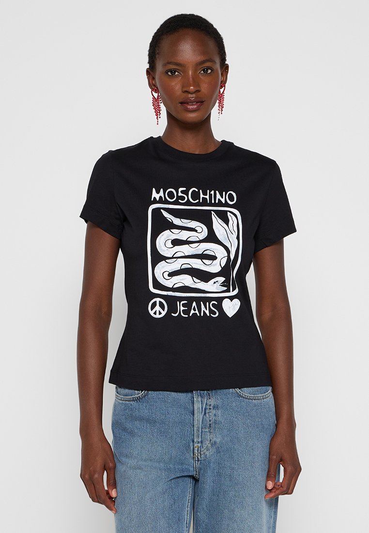 MOSCHINO JEANS T-shirt print zwart