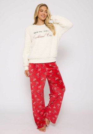 CLUB SLOGAN AND PRINTED SET - Nachtwäsche Set - white