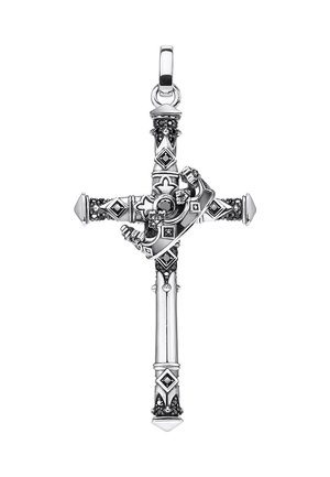 ANHÄNGER 925 STERLINGSILBER, GESCHWÄRZT - Pendant - schwarz, silberfarben