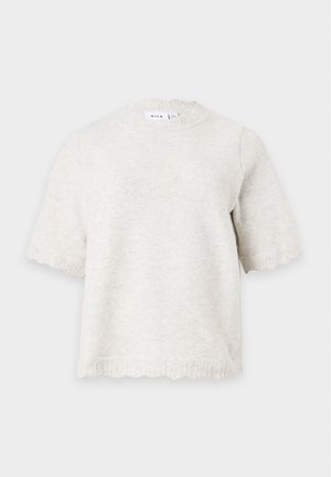 VILA, VINIKOLINA O-NECK 2/4 KNIT TOP - NOOS - T-Shirt basic - off-white