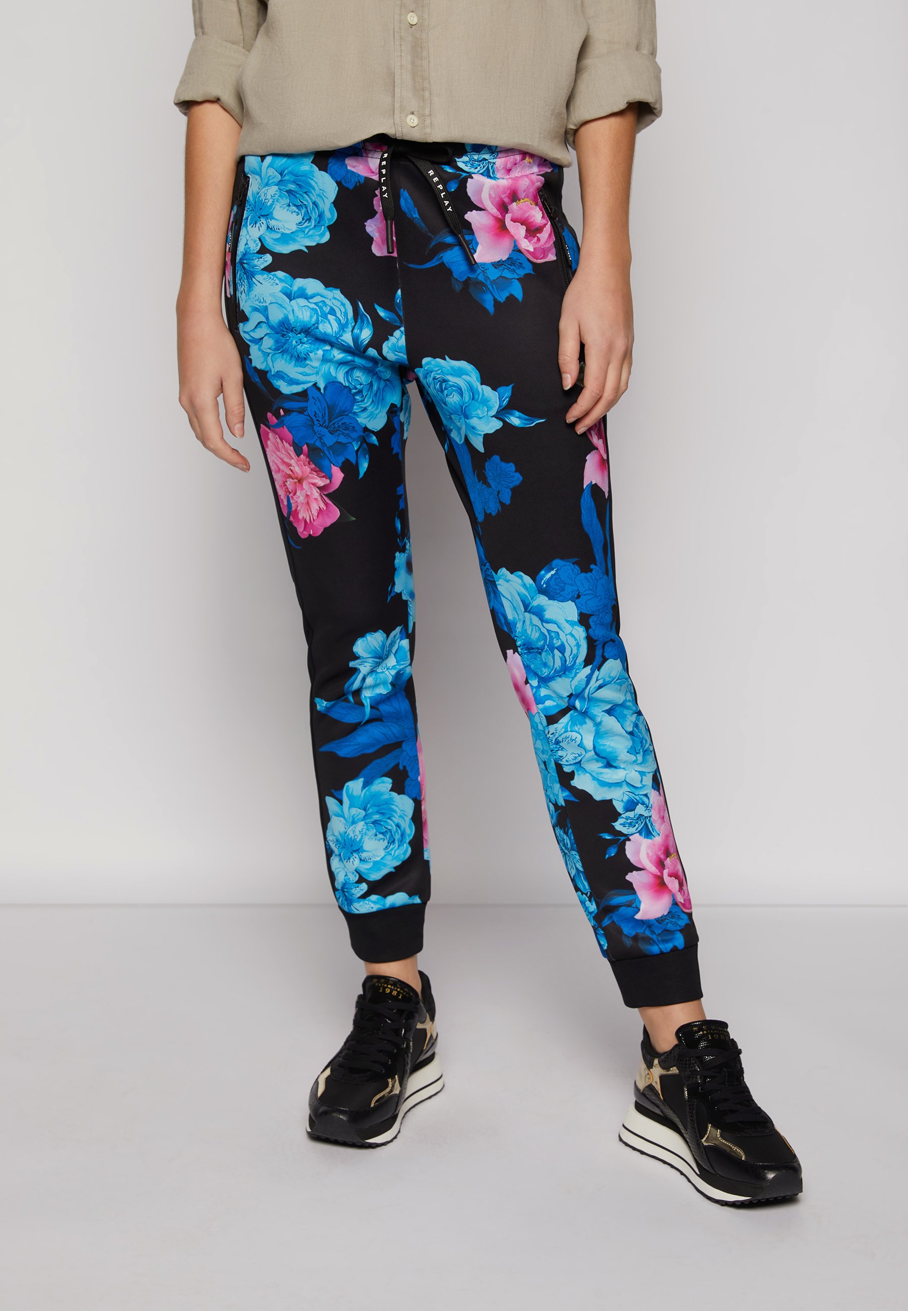 Replay TROUSERS - Trousers - blue 