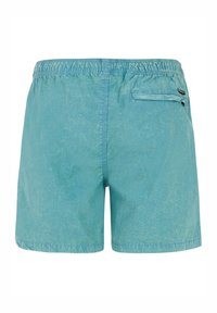 Turkiškiniai maudymosi šortai, pagaminti iš lengvos medžiagos, su elastingu juosmeniu ir užpakaline kišene, kuri turi užtrauktuką.