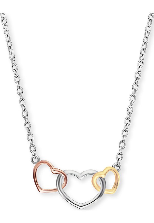 ENGELSRUFER DAMEN-KETTE KETTE WITH LOVE 3 HEARTS 925ER SILBER - Halskette - silberfarben