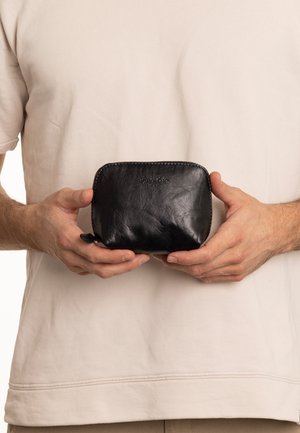 KOSMETIK LEO - Wash bag - schwarz-silber