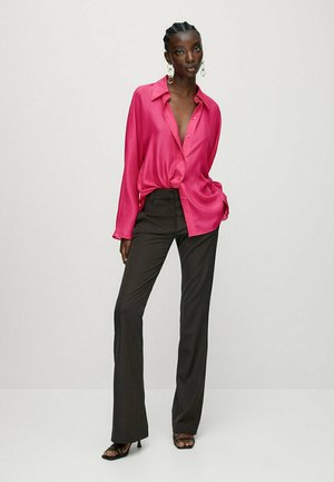 Button-down blouse - neon pink