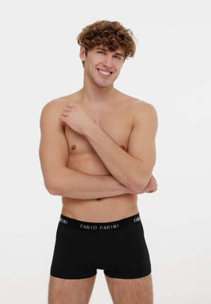 4ER PACK RETRO BOXERSHORT TRUNKS OHNE SEITLICHE NAHT HIPSTER - Boxershorts - black