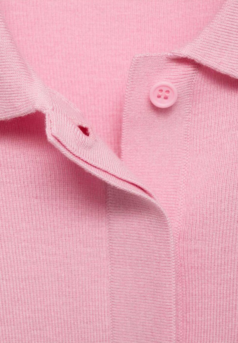 Mango - T-shirt a maniche corte rosa in maglia fine