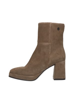 Manfield Enkellaarsjes met hoge hak - taupe