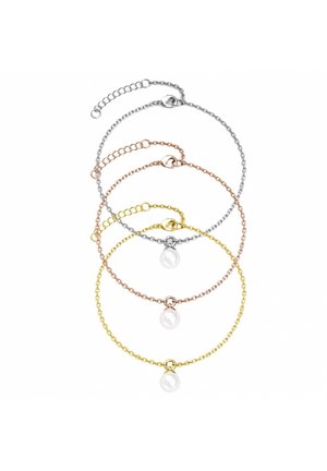 LOT DE 3  - Bracelet - couleur or rose / cristal