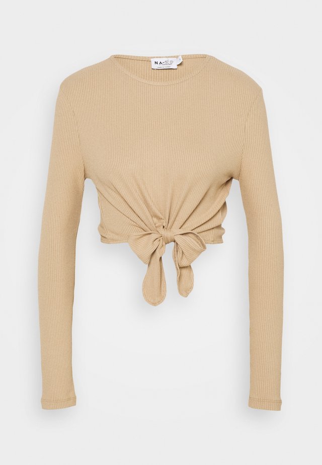 KNOT DETAIL - Langarmshirt - beige