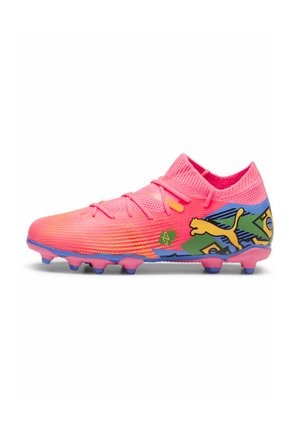 Puma X NEYMAR JR FUTURE 7 MATCH  - Fotbollsskor till hårt underlag - sunset glow black sun stream green bluemazing