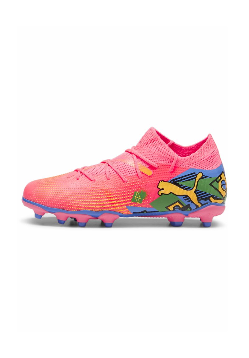 Puma X NEYMAR JR FUTURE 7 MATCH  - Chaussures de football pour terrain sec - sunset glow black sun stream green bluemazing