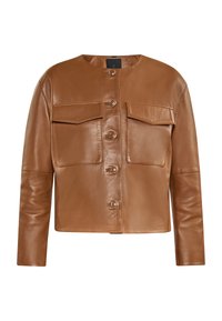 Leather jacket - kamel