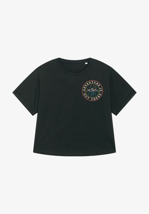 watapparel, ADVENTURE IS OUT THERE - T-shirt print - black