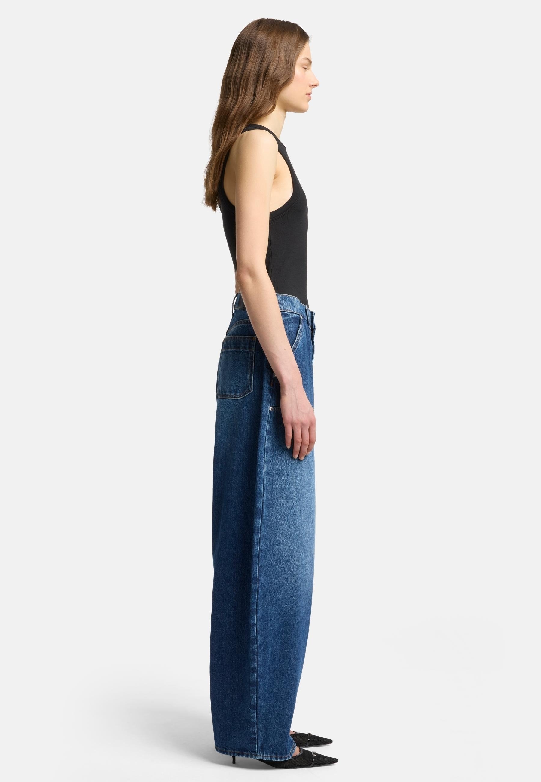 【in a row】Balloon Incision Wide Denim 7 for all mankind BALLOON - Wide leg/niebieski denim