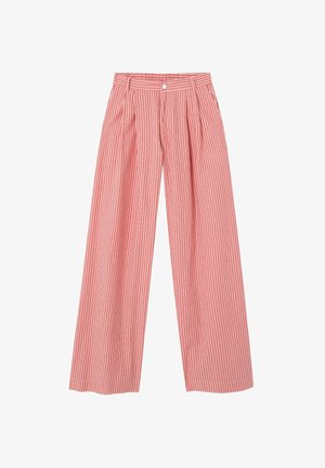 American Vintage RYFIR - Tygbyxor - rayures coquelicot