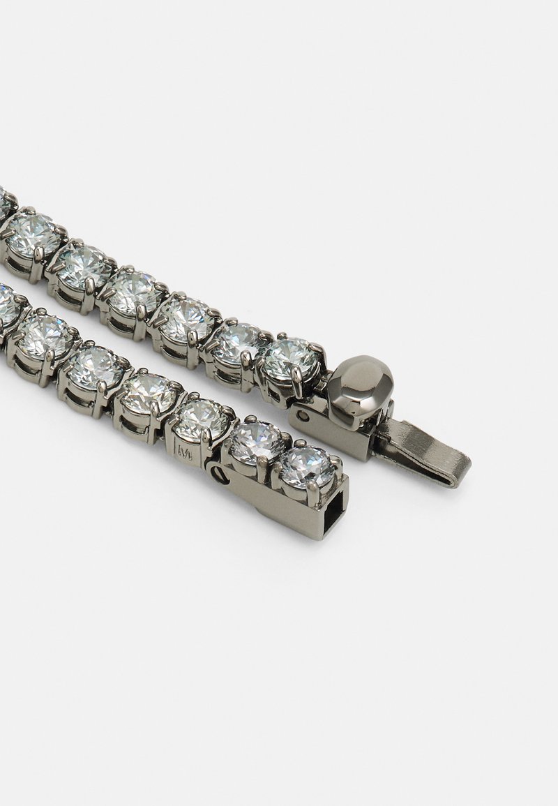 Bracelet Tennis Argent Avec Diamants - Couleur Argent, Longueur 7,5 Pouces